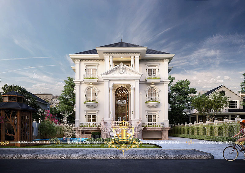 Biệt thự hiện đại với thiết kế sân vườn và bể bơi