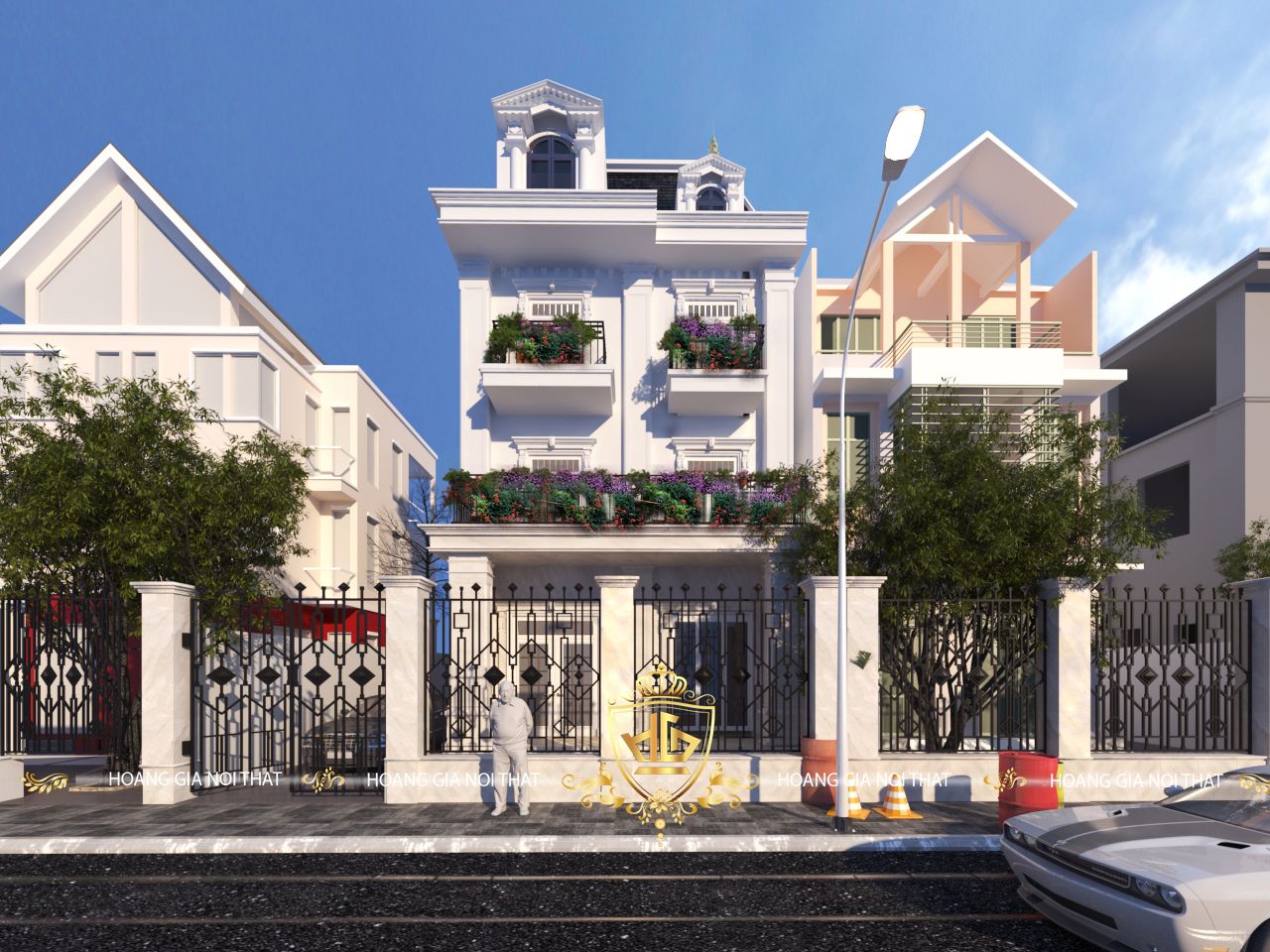 ngoại thất biệt thự tân cổ điển